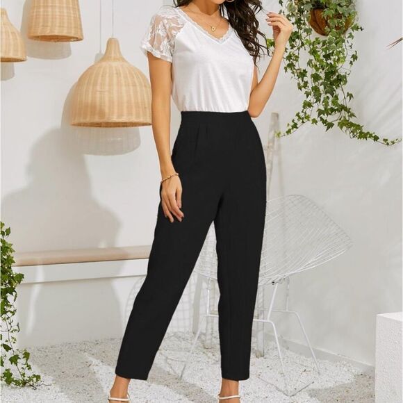 Zip Side Solid Tailored Pants (New in Package) - Picture 1 of 4